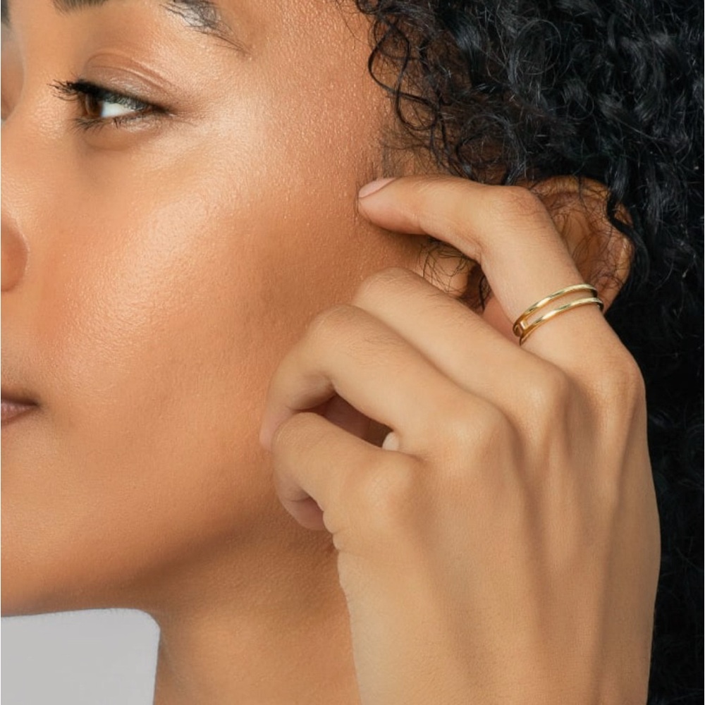 Kendra Scott Bennett Double Ring in Rose 18k Gold Vermeil